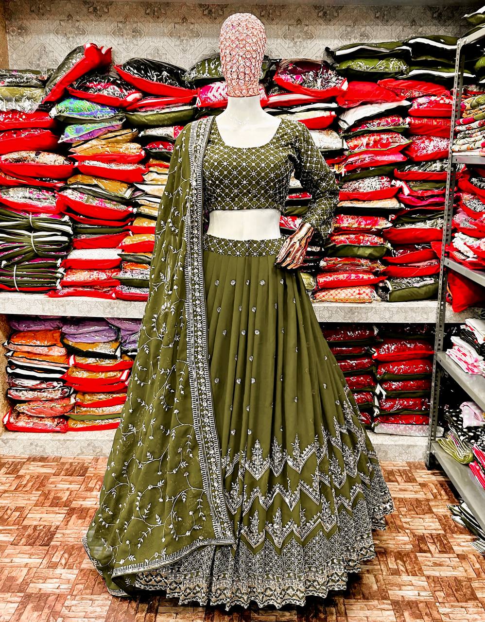 Silk Embroidered Wedding Wear Lehenga Choli