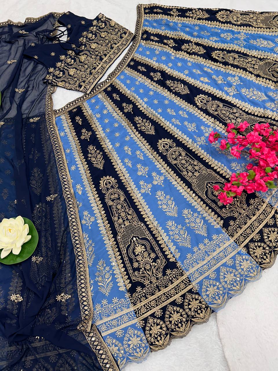 Georgette Silk Bridal Wear Lehenga Choli