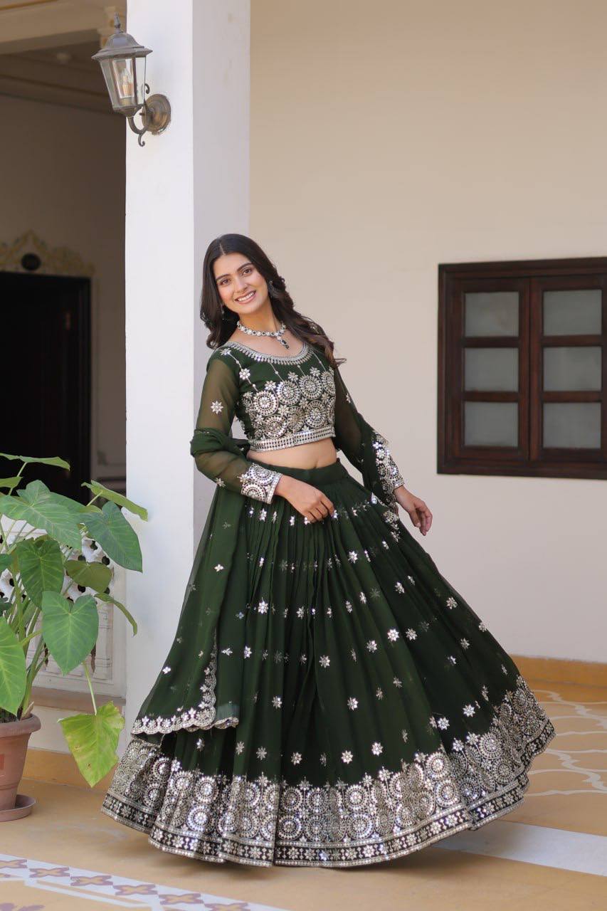 Mehndi Collection Georgette Lehenga Choli