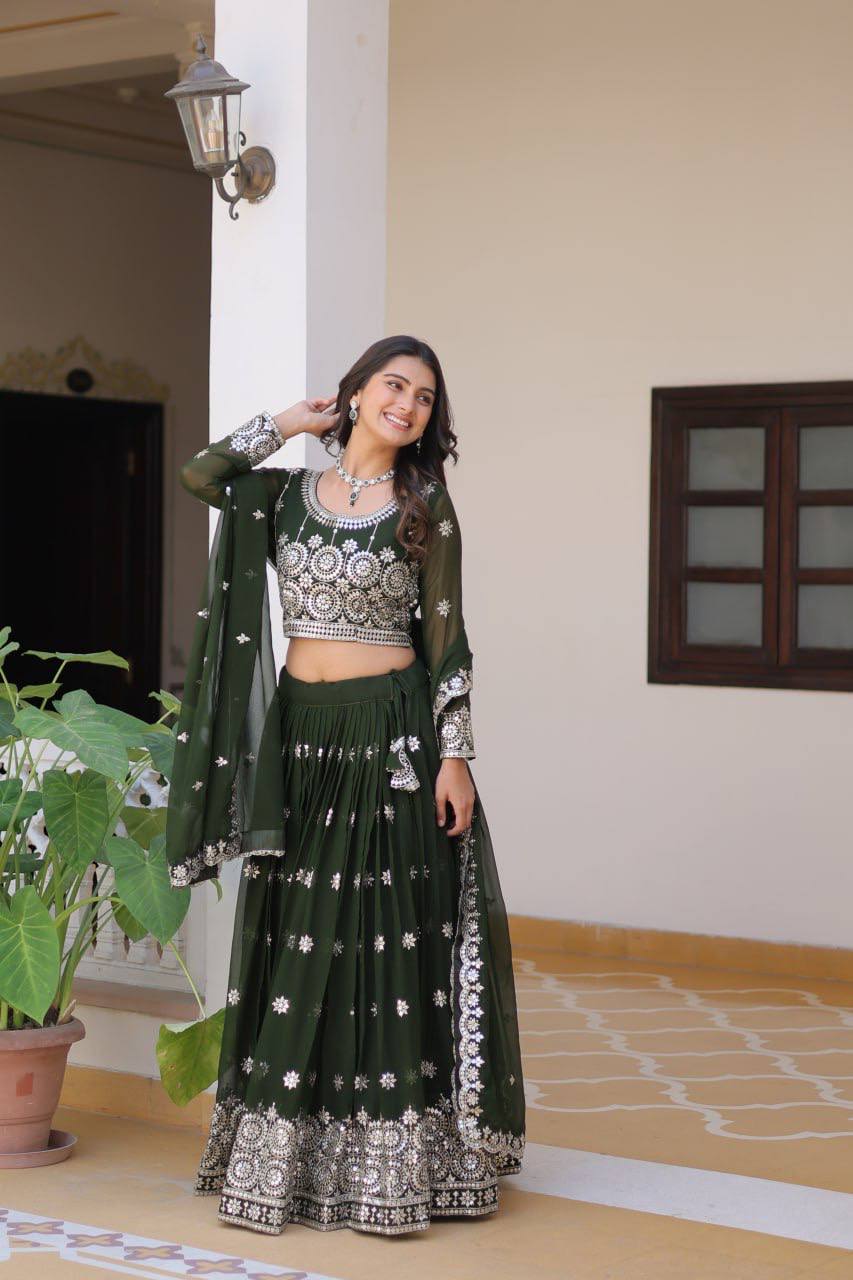 Mehndi Collection Georgette Lehenga Choli