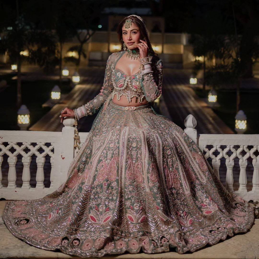 Surbhi Chandna Silk Bridal Lehenga Choli